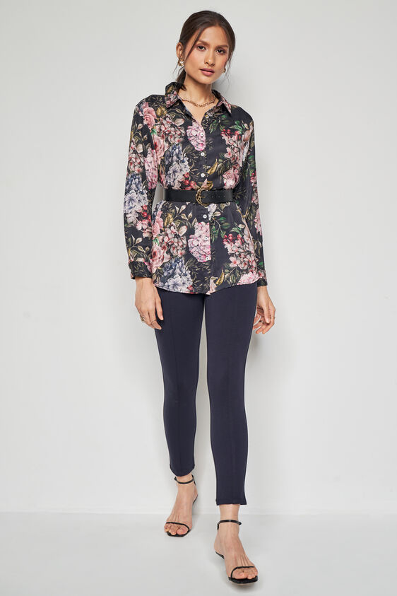 Nightfall Blooms Top, Black, image 2